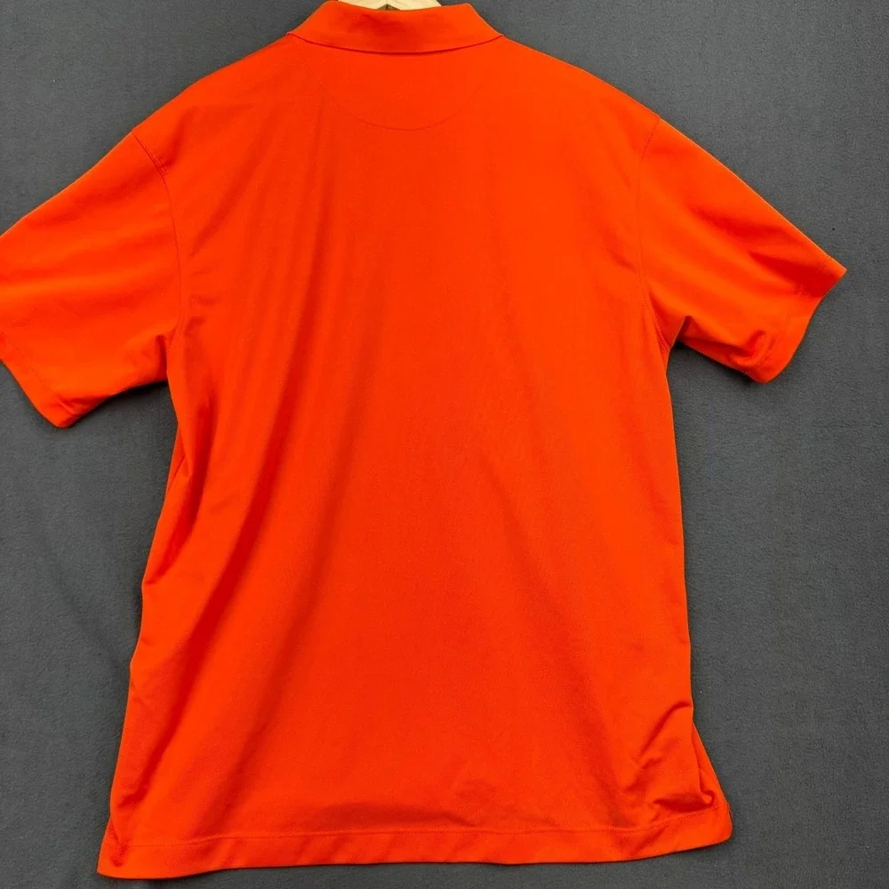 Nike Golf Dri-Fit‎ Polo Shirt XL Orange Shock Top Men's Athletic Golf